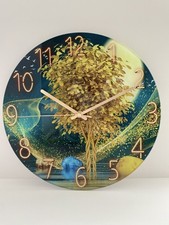 Leise Glas Wanduhr Ø30 cm –