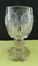 antik Pressglas Pokal