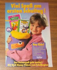 Seltene Werbung Disney ARIELLE DIE MEERJUNGFRAU DARKWING DUCK VHS Schultüte 1994
