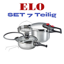 ELO Schnellkochtopf SET Schnellkochpfane , 22 cm , 6 + 3 Liter , Praktika Plus