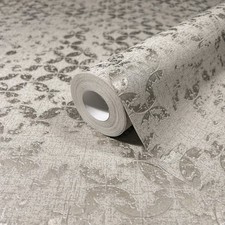 EUR 4,69/qm /Tapete Marburg 35118 Beton grau Textiloptik silber geometrisch