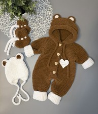 Handgestrickte Baby Set Gr