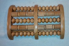 Vintage,Fußmassagegerät Holz, Fußmassageroller,Reflexzonenmassage,1990er,unben.