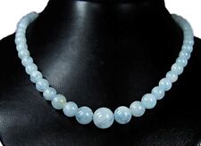 Aquamarin-Kette Kugelform in verschiedenen Größen 925er Silber Verschluss
