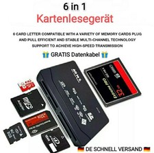 ✅ALL-IN-ONE✅Kartenleser Speicherkarten USB Kartenlesegerät CF/SD/XD/MS/SDHC PC