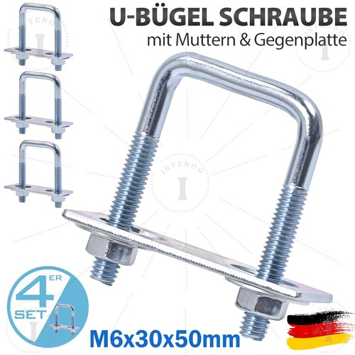 Stahl m6x30x50mm u bolt - 4,