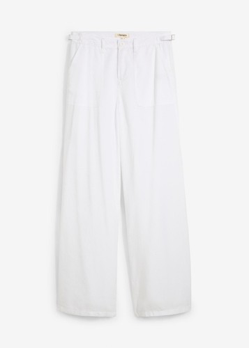 Wide leg hose aus lyocell - leg,
