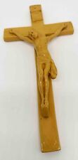 Jesus Kreuz gelb Porzellan Altar Kirche Kloster Vintage Sammler