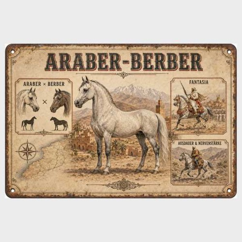 Blechschild araber berber - blechschild,