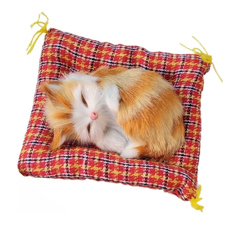 Plüsch katze rotweiss - katze,