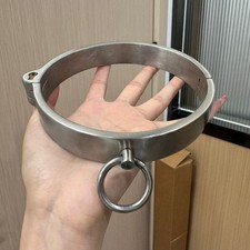Bondage Edelstahl Halsband Sklaven O-Ring Halskette Abschließbar BDSM Fesseln DE