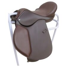 Exklusiver baumloser GP-Allzwecksattel aus schwarzem und braunem Leder in...