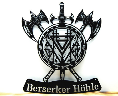 Berserker höhle schild metall - berserker,