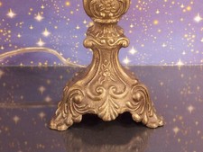 traumhafte Jugendstil Tisch Lampe leuchte Messing antik nur Fuß Höhe 25,5 cm