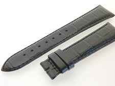 ORIGINAL LONGINES UHRENARMBAND LEDERBAND  20 MM SCHWARZ KROKO + MONTAGE 