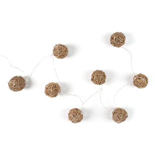 Rattan led lichterkette 8er - rattan,