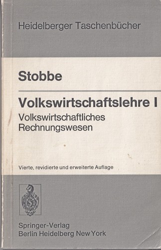 Stobbe volkswirtschaftslehre - volkswirtschaftslehre, i