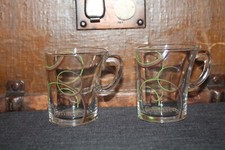 2 Stück Senseo Glas Douwe Egberts Henkelglas Kaffeeglas Kreise