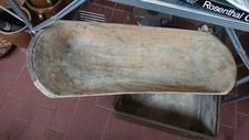 93x38 cm. Alte Schlachtemolle Teigmolle Wanne Holzarbeit Holztrog Deko