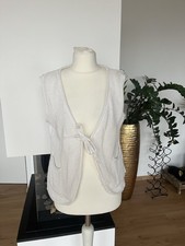 Hindahl & Skudelny Strickweste Weiß Creme Schleife Zum Binden Gr M 