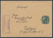 DP Türkei Feldpost No. 29 Streifband Soldatenbrief nach Leipzig (1446)