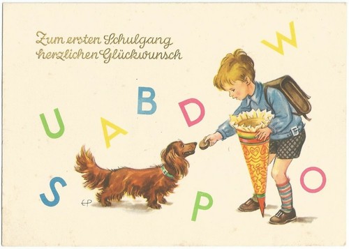 Schulanfang dackel hund - dackel,,