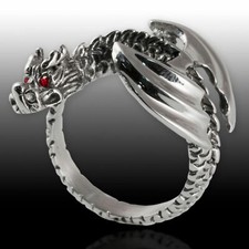 Drachen Finger-Ring Edelstahl