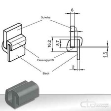 1m Dichtungsprofil Klemmprofil