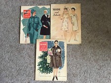 3x DDR Mode-Zeitschrift ,,Mode und Schnitt" 1959 1960 1967, Schnittmusterbogen