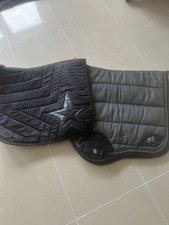 2 X BR & Imperial Riding Schabracke Schwarz & Grau Dressur Wb Gepflegt