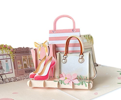 Pop karte shopping 3d - up, "shopping"