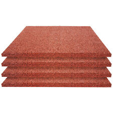4x Fallschutzplatten 50x50x2 cm Rot Gummiplatten Spielplatzmatten