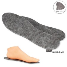 Schuheinlagen Filz Sohlen 6 Paar extra dick 7mm EasyFilz Einlegsohlen Gr. 36-46