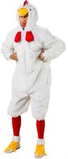 Hahn Huhn Hühner Chicken Hünchen Kücken Kostüm Overall Plüsch Tier Damen Herren