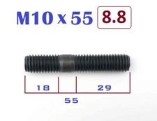 1 St.Stehbolzen M10x55  für Auspuff Krümmer Katalysator Rohr Ansaugbrücke
