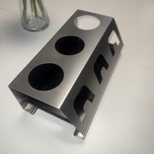 747/ Sodaclean Premium 3er Flaschenhalter Edelstahl für SodaStream