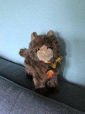 steiff 074196 - Katze Minka ca. 28 cm stehend Webpelz braun gestromelt KF