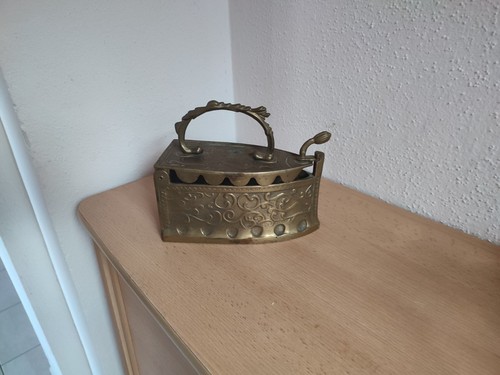 Altes messing bügeleisen deko - altes,