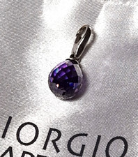 G. Martello - Clip - Anhänger - Charm : Tropfen - violett  - 925 Silber