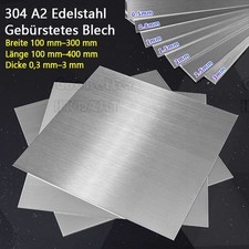 Edelstahlblech gebürstet 0,3