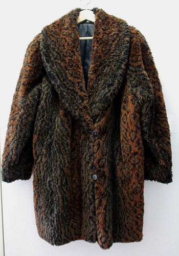 Pelzmantel leopard webpelz - pelzmantel,