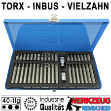 40-tlg Stecknuss Satz Torx Hexagon Vielzahn Bit 12-Kant 6-Kant Für Inbus Schraub