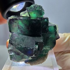 Phantom Fluorit Würfel Stufe, lila grün Okorusu, Namibia 34*29*21mm