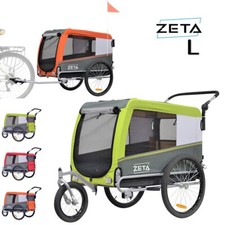 ZETA L Fahrradwagenanhänger für Hundetransport umwandelbar in Kinderwagen