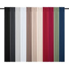 2er Pack Vorhang 140x245cm verdunkelnd 70% Blickdicht Ösenvorhang Moon Ocean