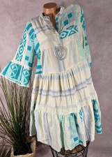 Italy BOHO Leinen mix KLEID