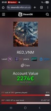 Steam Account  Level 74, 300+ Spielen mit vielen DLC | 2 VAC Bans