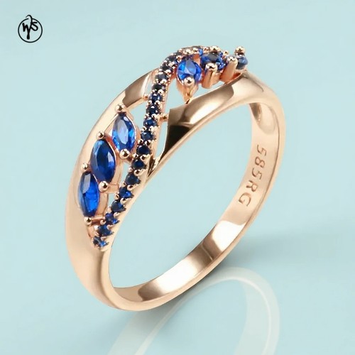 Ring roségold mit - ring, blauem