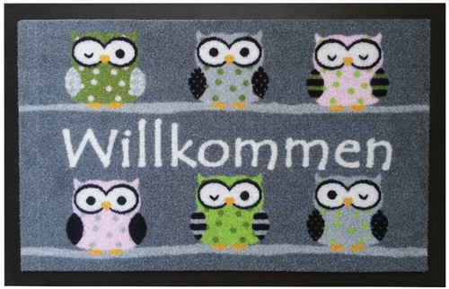 Fußmatte willkommen eulen owl - willkommen,
