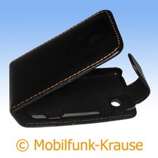Flip Case Etui Handytasche Tasche Hülle f. Sony Ericsson CK15 / CK15i (Schwarz)